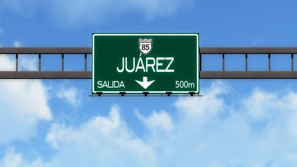 Señal de carretera de Juárez — Foto de Stock