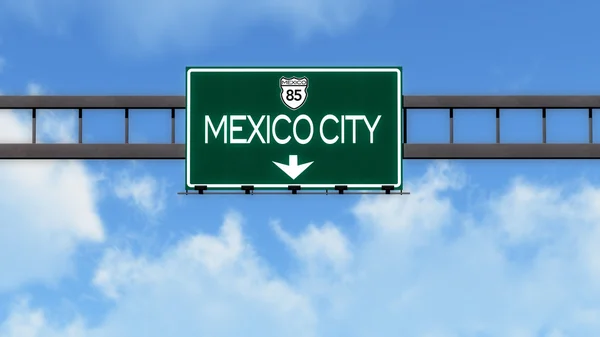 Mexico City Otoban yol işareti — Stok fotoğraf