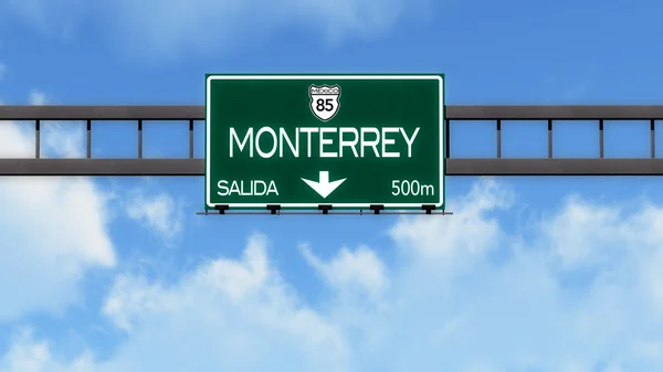 Señal de carretera de Monterrey — Foto de Stock