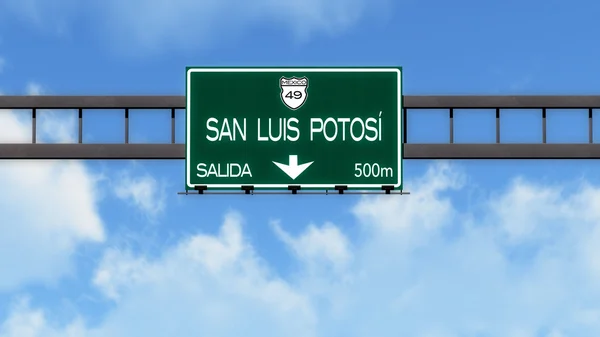 San Luis Potosi dálnice dopravní značka — Stock fotografie