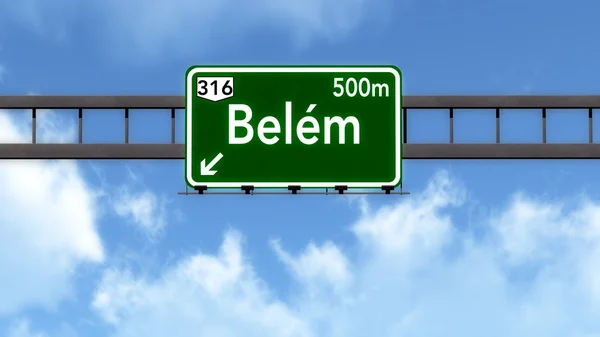 Belém Brasilien Highway Vägmärke — Stockfoto