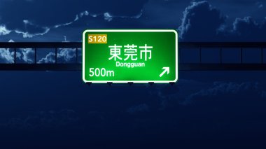 Dongguan Çin Otoban yol işareti