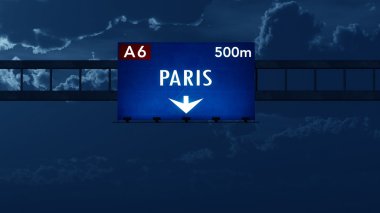 Paris Fransa Otoban yol işareti