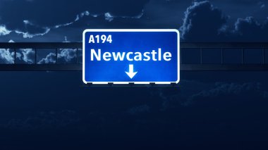 Newcastle İngiltere İngiltere Otoban yol işareti