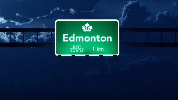 Señal de tráfico de carretera de Canadá Edmonton Transcanada —  Fotos de Stock