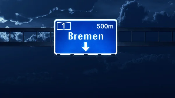 Bremen Germany Highway Road Sign — Stock Photo, Image