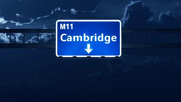 Cambridge Anglia Polska autostrada droga znak — Zdjęcie stockowe