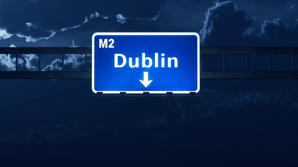 Dublin Ierland Verenigd Koninkrijk Highway Road Sign — Stockfoto