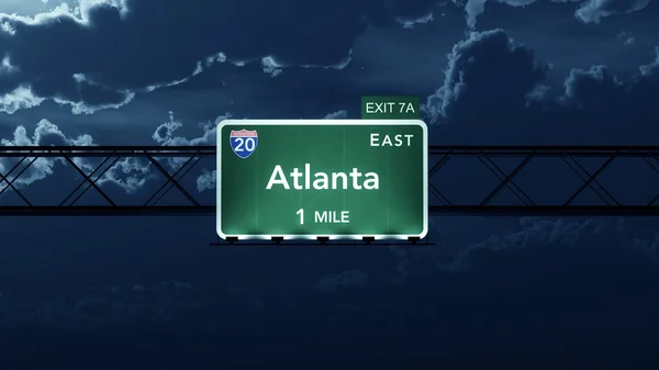 Atlanta Stati Uniti Interstate Highway Road Sign — Foto Stock