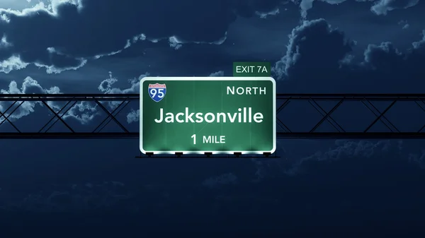 Jacksonville USA Interstate Highway Road Sign — Stock Photo, Image