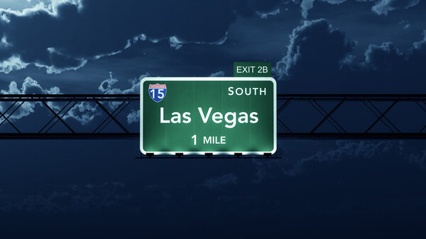 Las Vegas USA Interstate Highway Road Sign