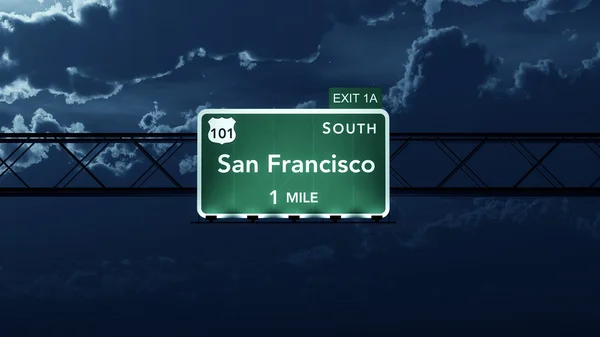 San Francisco 米国州間幹線道路道路標識 — ストック写真