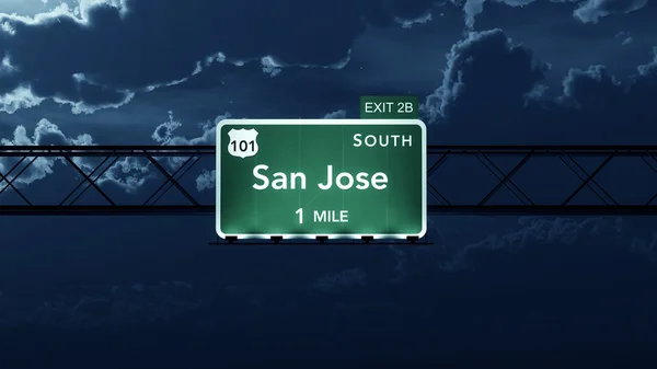 San Jose États-Unis Interstate Highway Road Sign — Photo