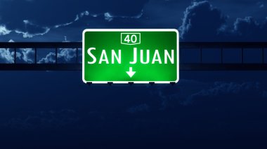 San Juan Arjantin Otoban yol işaret geceleri
