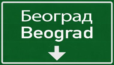 Beograd Road Sign clipart