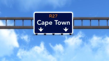 Cape Town Güney Afrika Otoban yol işareti
