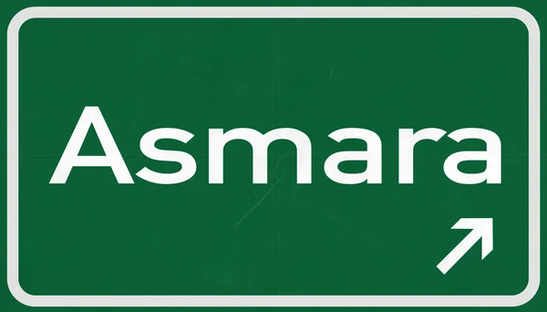 阿斯马拉路标 — 图库照片