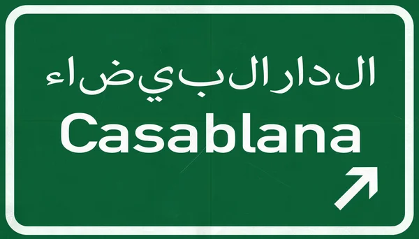 Casablanca Road Sign — Stockfoto