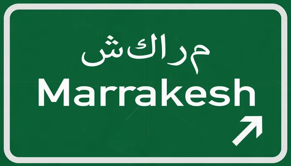 Marrakesh verkeersbord — Stockfoto