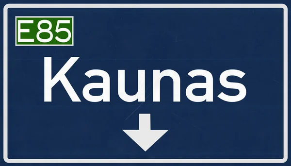 Kaunas Road Sign — Stock Photo, Image