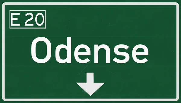 Odense Road Sign — Stock Photo, Image