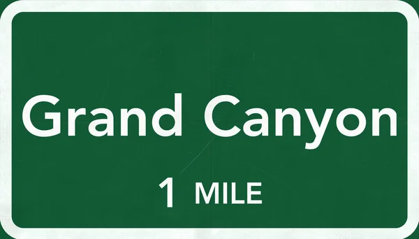 Grand Canyon Straßenschild — Stockfoto