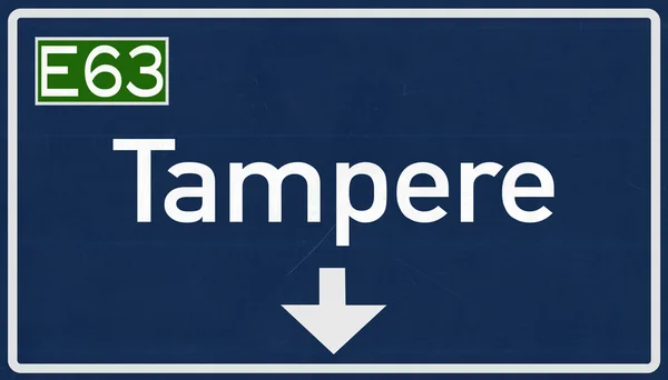 Panneau routier Tampere — Photo
