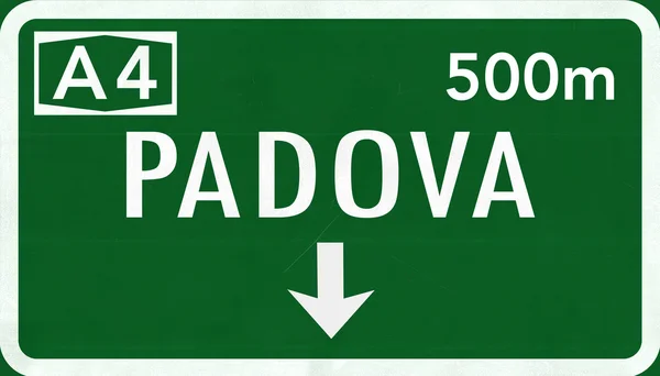 Sinal de estrada de Padova — Fotografia de Stock