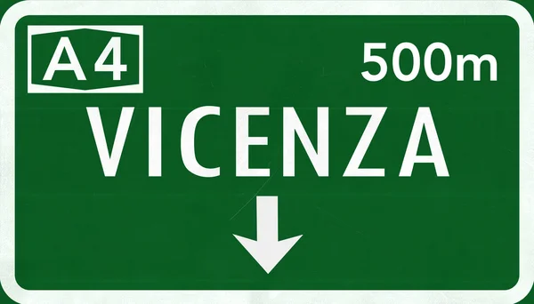 Vicenza dopravní značka — Stock fotografie