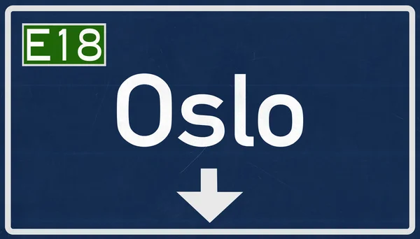 Znak drogowy Oslo — Zdjęcie stockowe