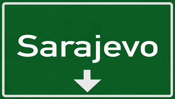 Sarajevo Road Sign — Stock Photo, Image