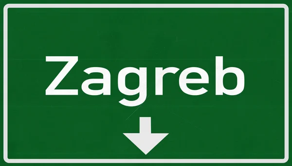 Zagreb Road Sign — Stock Photo, Image