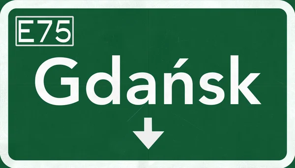 Gdansk Road Sign — Stock Photo, Image