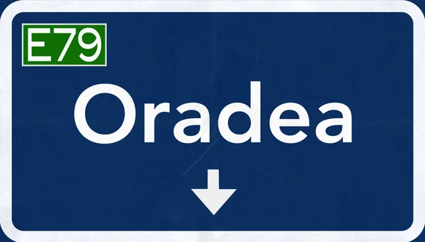 Oradea verkeersbord — Stockfoto