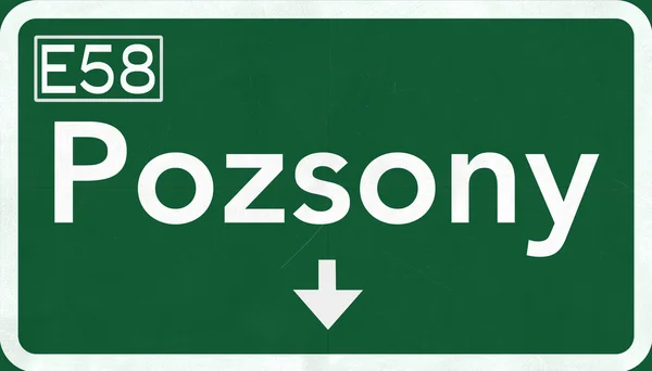 Pozsony Road Sign — Stock Photo, Image