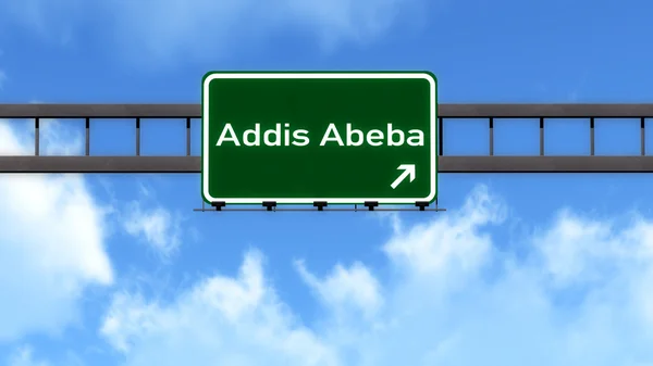 Addis abeba Verkehrsschild — Stockfoto