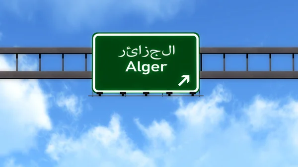 Alger Algeria verkeersbord — Stockfoto