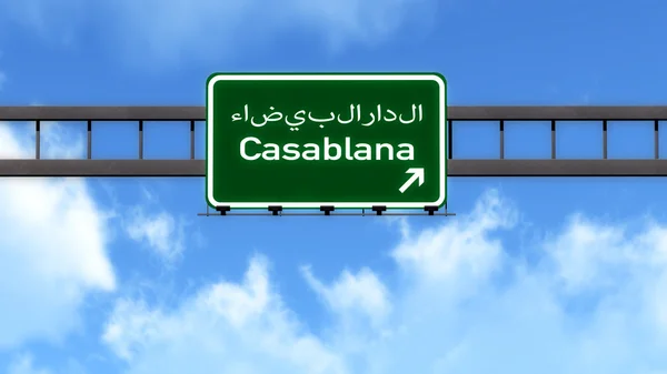 Straßenschild von Casablanca — Stockfoto