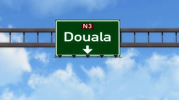 Señal de carretera de Douala — Foto de Stock