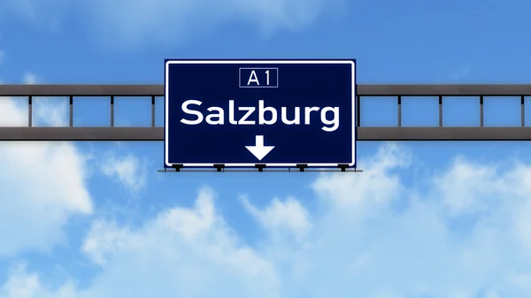 Salzburg yol işareti — Stok fotoğraf