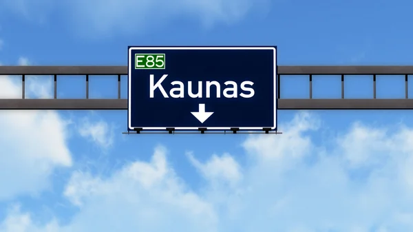 Kaunas Road Sign — Stock Photo, Image