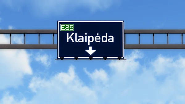 Panneau routier de Klaipedia — Photo