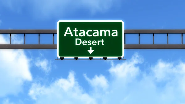 Atacama Desert Chile Highway Road Sign — Stock Photo, Image