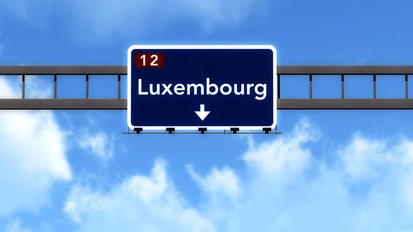 Luxemburgo Highway Road Sign — Fotografia de Stock