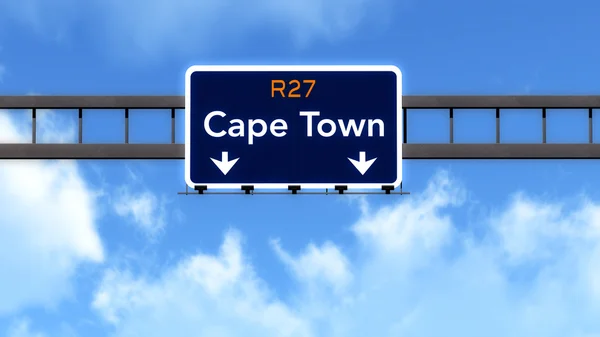 Kapské město Jižní Afrika dálnice dopravní značka — Stock fotografie