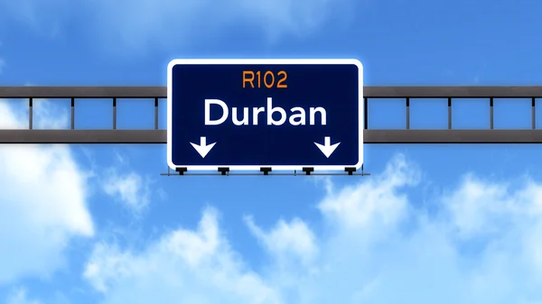 Znak drogowy autostrady RPA Durban — Zdjęcie stockowe