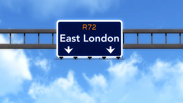 East London South África Highway Road Sign — Fotografia de Stock