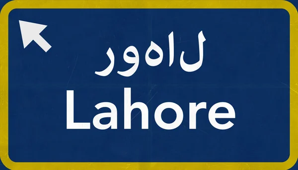 Lahore Pakistan Highway Road Sign — Stock Photo, Image