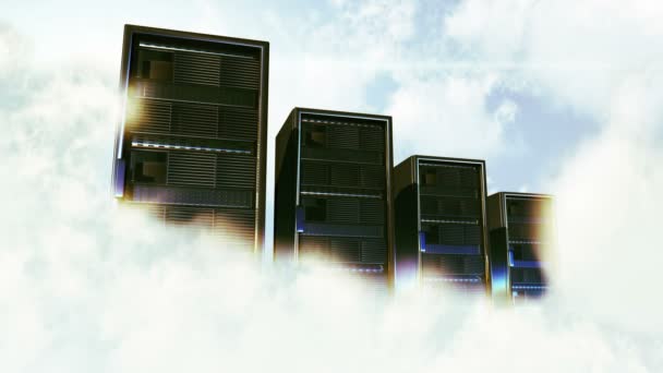 Servidores Cloud computing conceito criativo — Vídeo de Stock