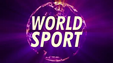 Dünya Spor işareti ile 3D küre parlayan